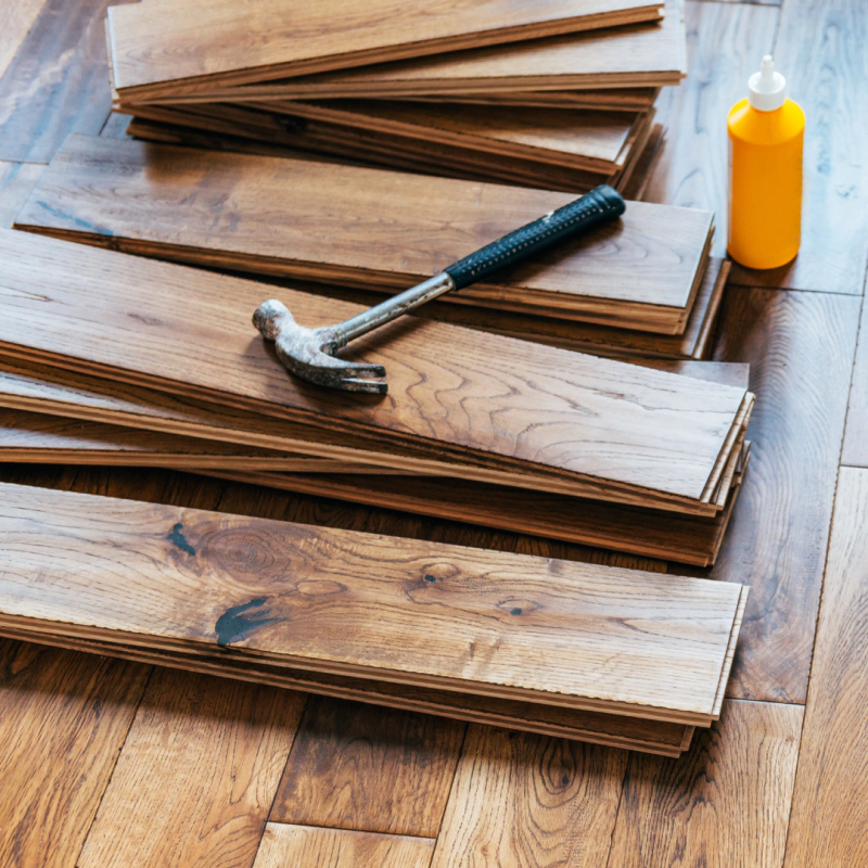 wood flooring materials ready to be used